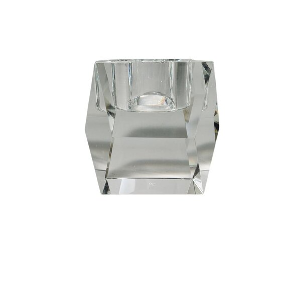 Rosenthal Crystal Glass Cube Votive Candle Holder Elegant Design Home Decor - Picture 1 of 6